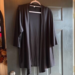 Women's Black Open Front Cardigan